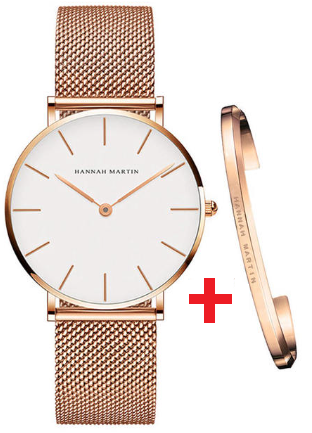 Relógio Feminino de Luxo + Bracelete Bônus Hipoalergênicos!