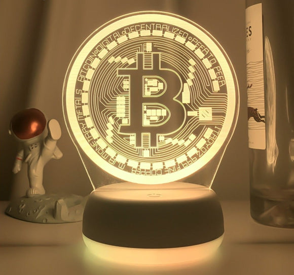 Luminária Bitcoin - Led Decorativa 🐻  📈 🐂